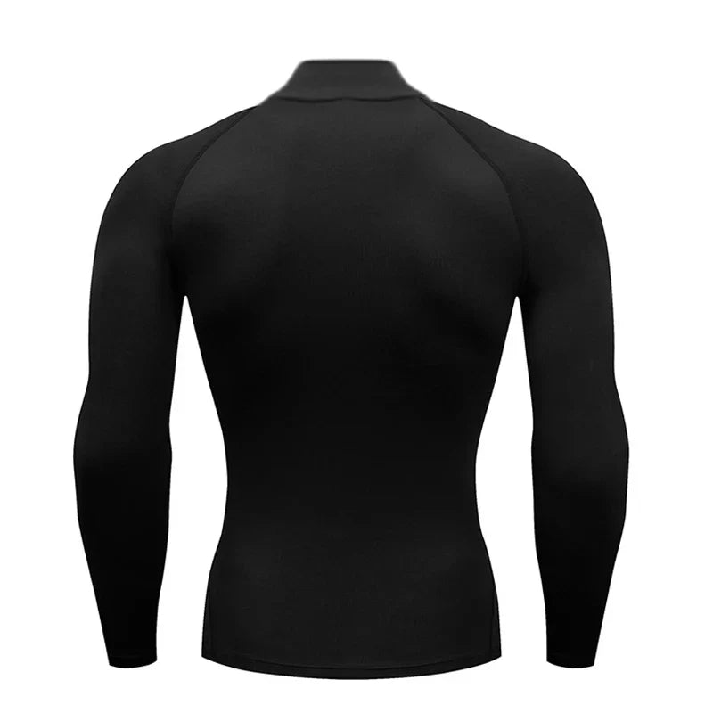 Mens Running T-shirts Autumn Fitness Long Sleeve Sport Shirt Jogging Gym Clothing Sportswear Quick Dry Compression T Shirts