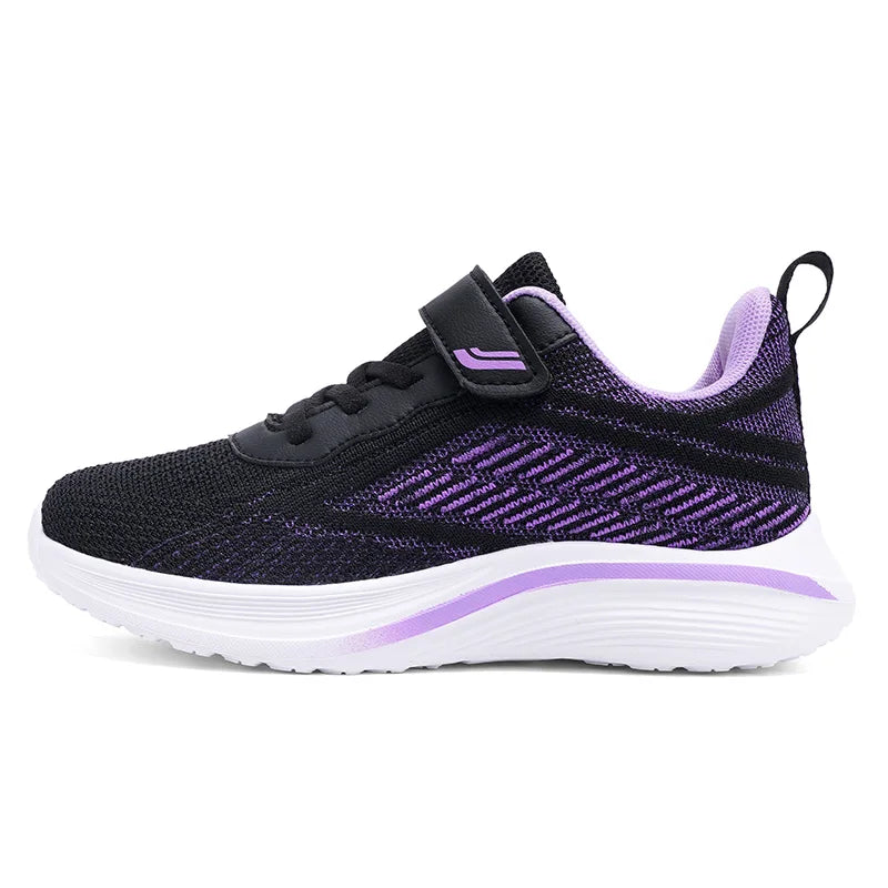 Knit Girls Tenis Sneaker Children Shoes 4-12 Years Lightweight Soft Platform Kids Casual Shoes Sports Sneaker for Girls
