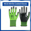 N618 Nylon Nitrile Dipped Work Gloves Oil Resistant Wear Resistant for Construction Auto Repair Factory