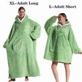 Women Plush Fleece Blanket Men Warm Thick Hoodies Adult Giant TV Blanlets with Sleeves Super Long Cold-proof Homewear Pajamas
