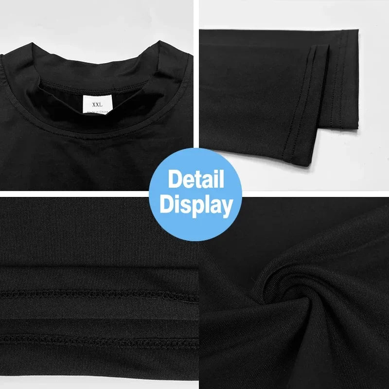 Mens Running T-shirts Autumn Fitness Long Sleeve Sport Shirt Jogging Gym Clothing Sportswear Quick Dry Compression T Shirts