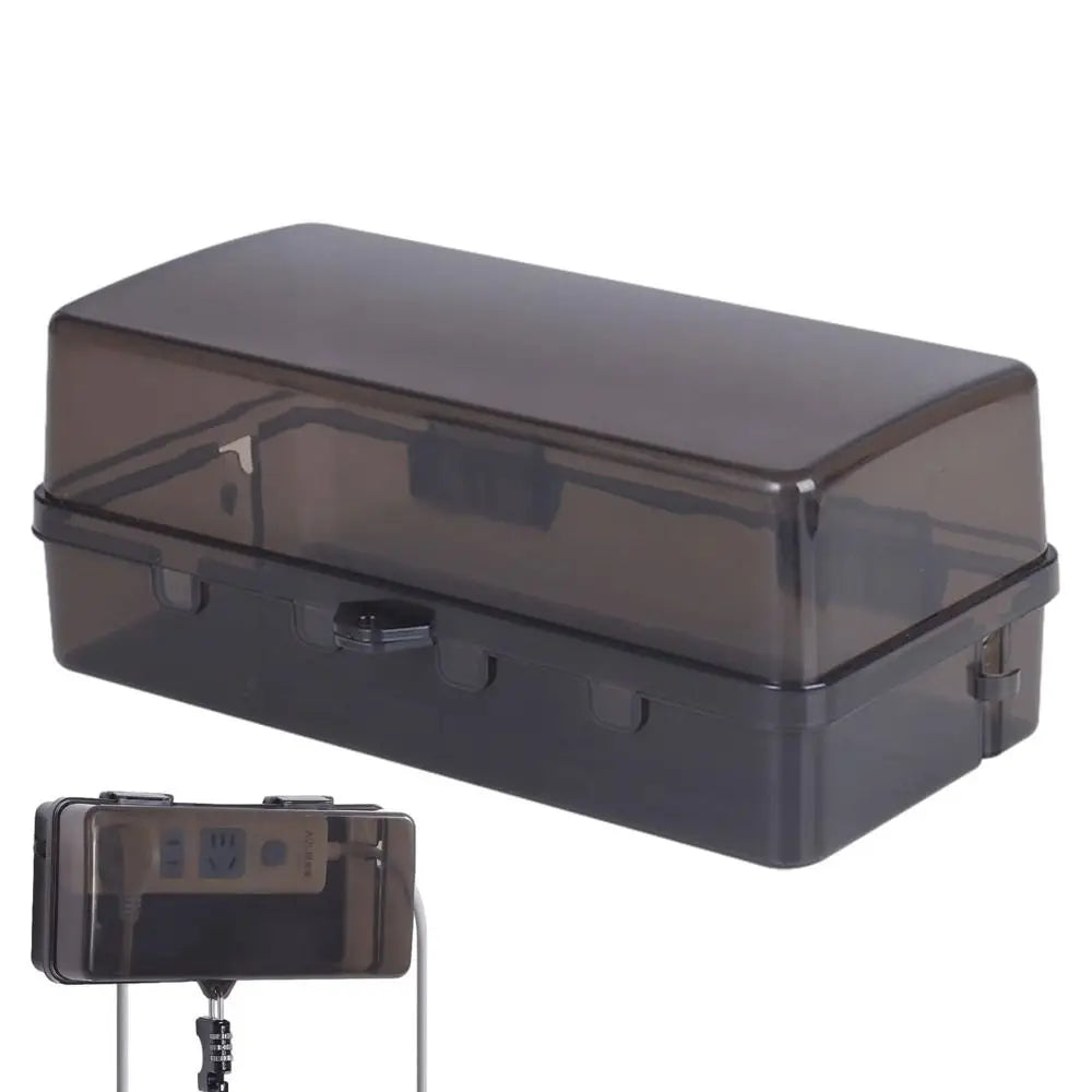 Durable Plastic Plug Box Anti-theft Waterproof Cable Management Box Protect Outlet Weatherproof Extension Lead Cover Outdoor