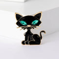 Classic Rhinestone Cat Brooches for Women Unisex Enamel Animal Pins Banquet Party Backpack Gifts Jewelry Accessories