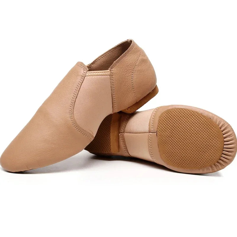 Genuine Leather Jazz Dance Shoes Children Shoes for Men and Women Salsa Dance  Neo Arch Slip on Jazz Shoes Ballet Belly