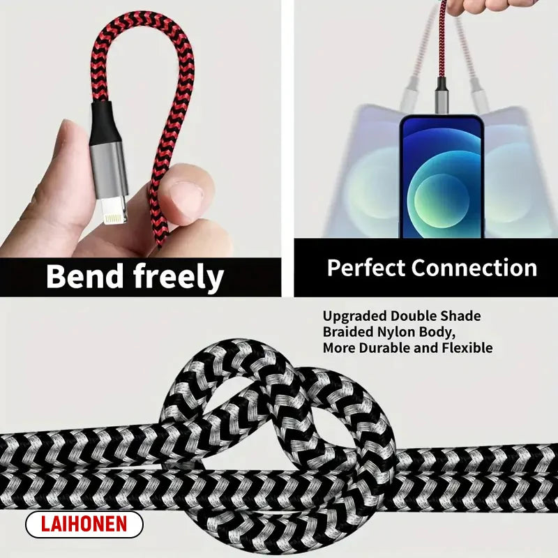 1M 2M 3M USB A To Lightning MFi Certified  Cable For iPhone 14 13 12 11 X XR Pro Max Fast Charging Cable Charger Data Wire Cord