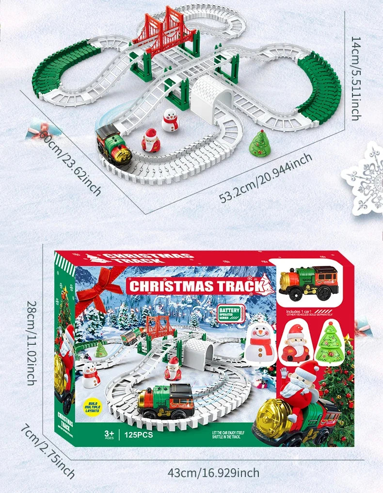 Christmas Track Car Train Toys Children Electric Track Toy Car Christmas Car Kids Educational Toys for Children Birthday Gift