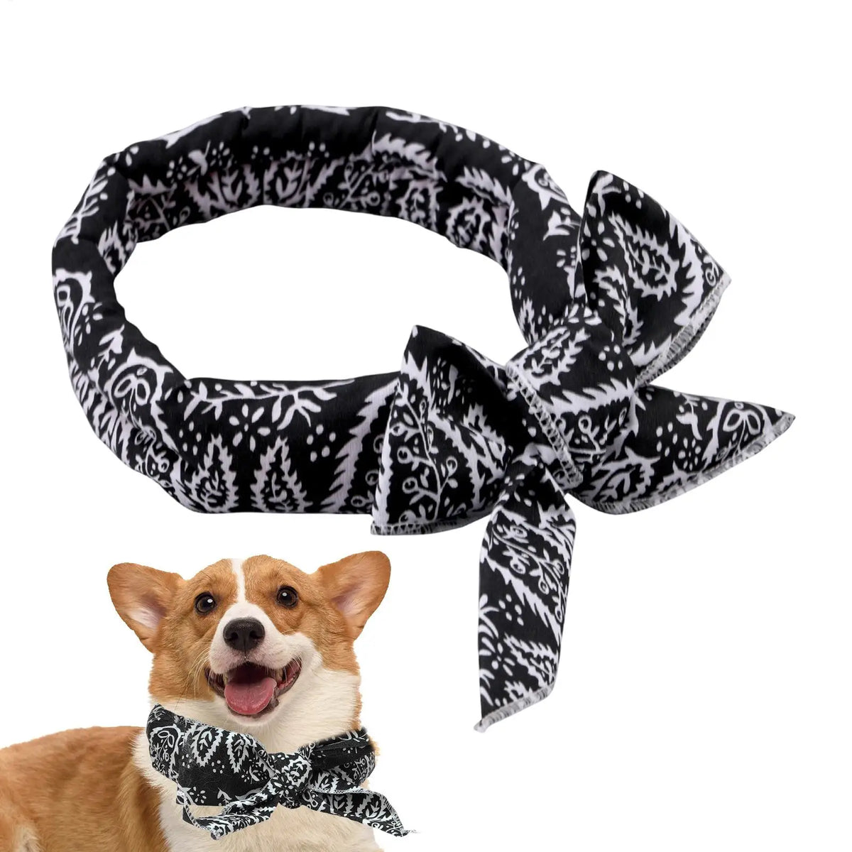 Pet Cooling Scarf Cute Dog Cooling Bandana Adjustable Fast Cooling Cat Cooling Ice Scarf Reusable Cat Collar Pet supplies
