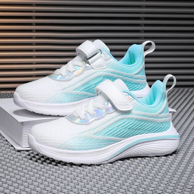Knit Girls Tenis Sneaker Children Shoes 4-12 Years Lightweight Soft Platform Kids Casual Shoes Sports Sneaker for Girls