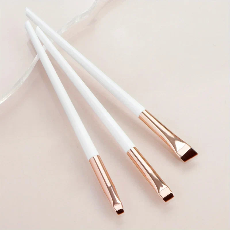 3pcs Professional Makeup Brush - Precision Eyebrow, Eyeliner, Powder Application - with Nylon Bristles - for Natural Definition