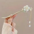 Elegant Chinese Style Hair Clip Tassel Hair Stick Traditional Floral Design Hairstyle Accessory Women Jewelry Hairpin Hairneedle
