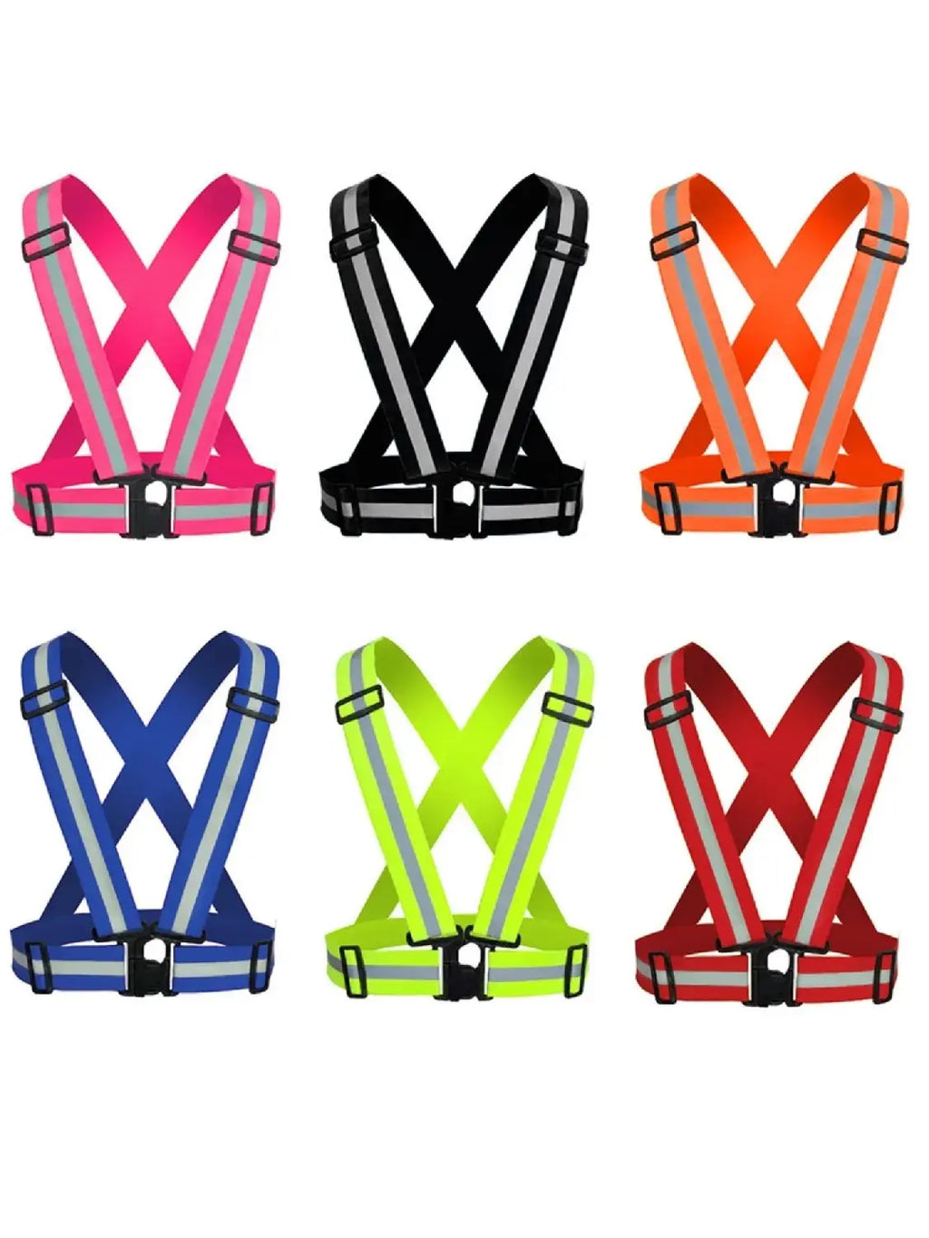 Outdoor Adjustable Safety Vests Night Walking Highlight Reflective Vest Lightweight Biking Safety Straps Running Jackets