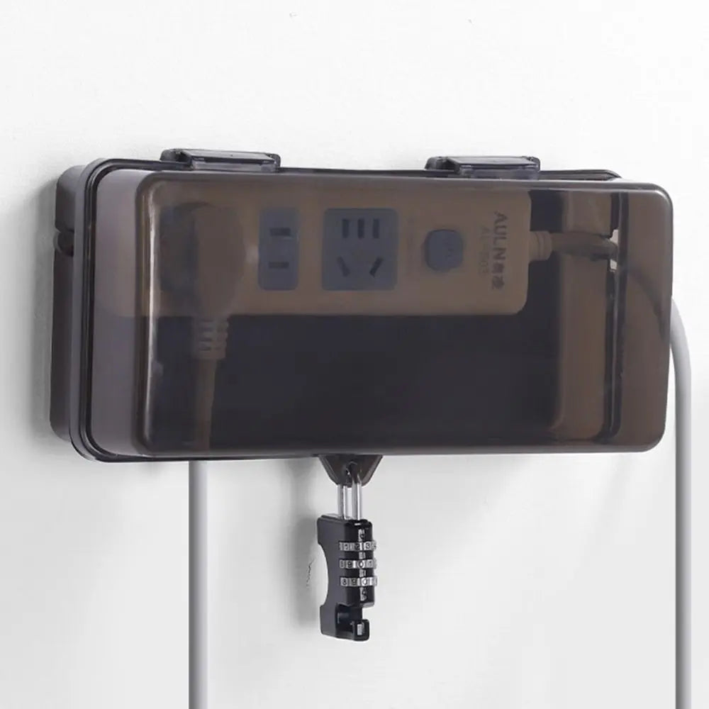 Durable Plastic Plug Box Anti-theft Waterproof Cable Management Box Protect Outlet Weatherproof Extension Lead Cover Outdoor