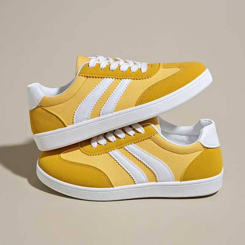 Women Tennis Sneakers Flats Ladies Fashion Mixed Colors Lace-up Vulcanized Shoes Spring Autumn Woman Outdoor Trainers Footwear