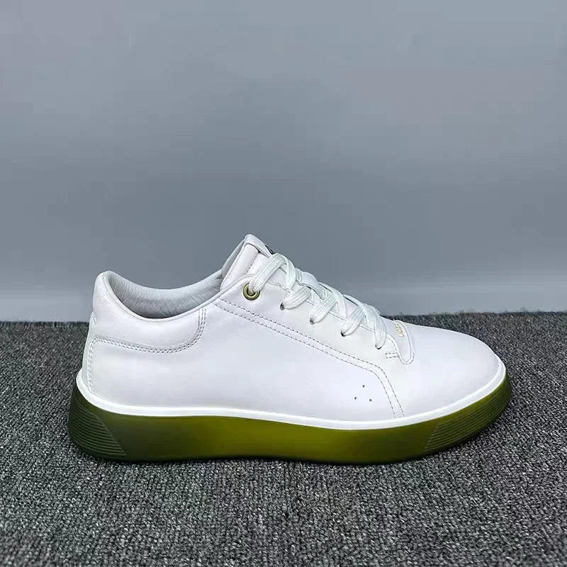 Fashion Genuine Leather Men Sneakers Breathable Comfort Classic Casual Shoes Mens Outdoor Walking Shoes Couple Footwear
