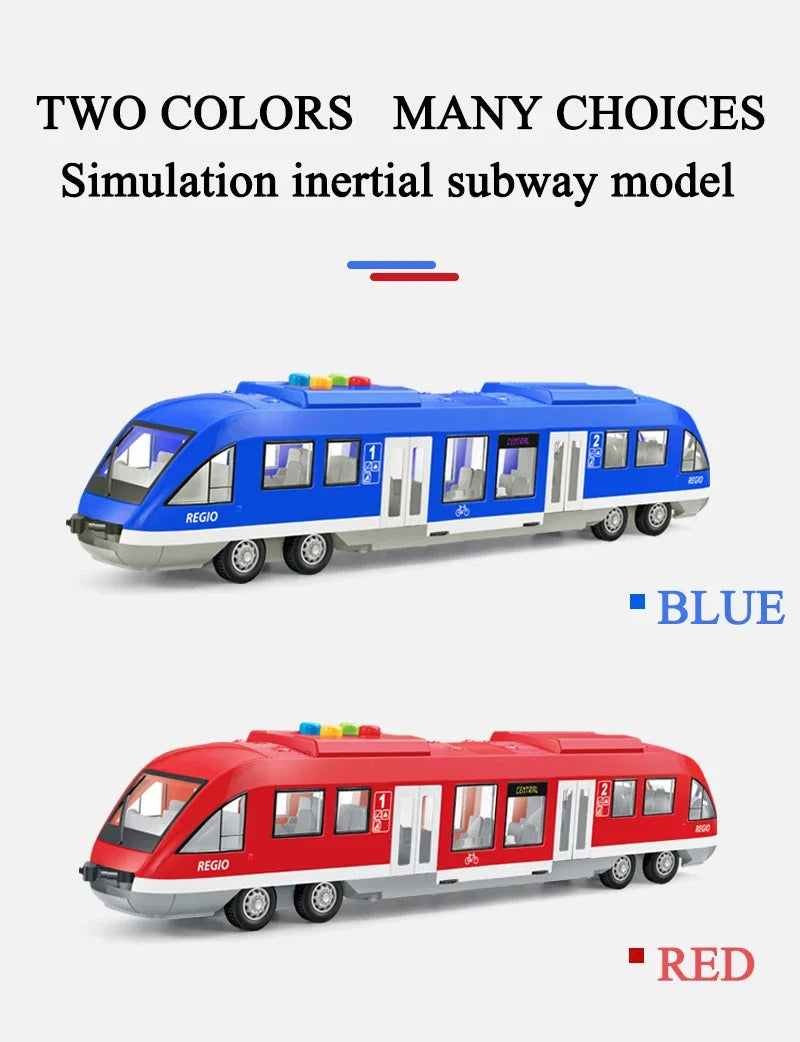 Oversized 45CM Subway Toy Model Train Simulation Light Rail Train with Light Music Toy Car Model Gifts