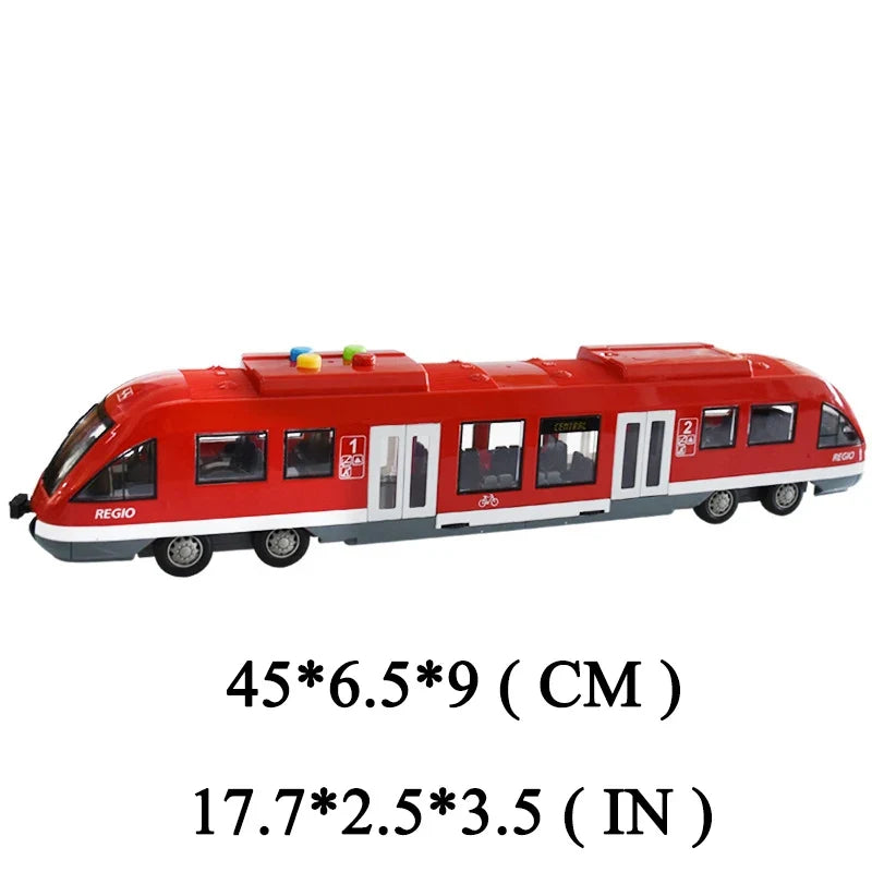 Oversized 45CM Subway Toy Model Train Simulation Light Rail Train with Light Music Toy Car Model Gifts