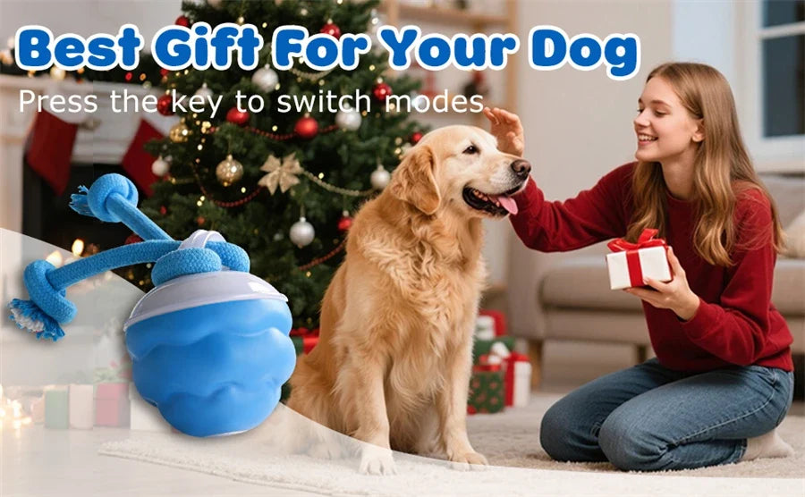 Intelligent Dog Toy Ball Electronic Interactive Cat Toy Usb Automatic Moving Bouncing Ball For Large Medium Dog Holiday Pet Gift