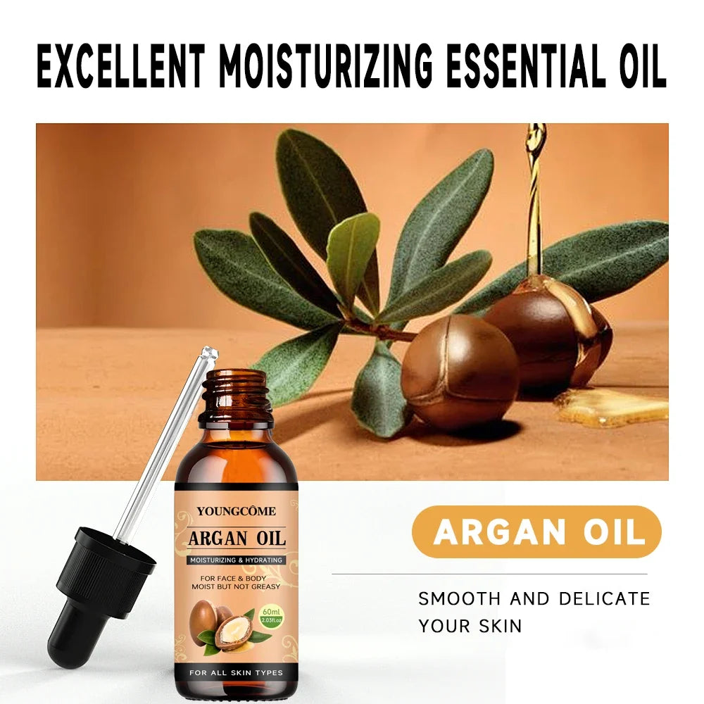 Moroccan Argan Oil Hair Serum Lightweight Hair Oil Mist For Split Ends, Frizzy Hair And Flyaways, Hair Oil Repair- Gloss Shine