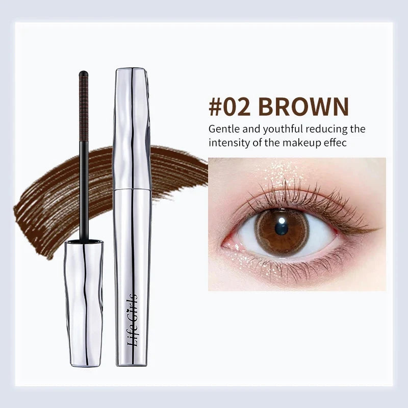 Life girls Waterproof Eyelash Primer Mascara, Lengthening Curling Lash Base, Smudge-Proof Long Lasting Black Brown Eye Makeup