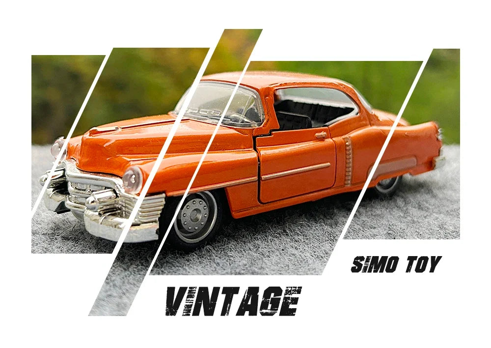 1:32 Alloy Diecast CadillacS Vintage Car Model Classic Pull Back Car Miniature Vehicle Replica For Collection Gift for Kids