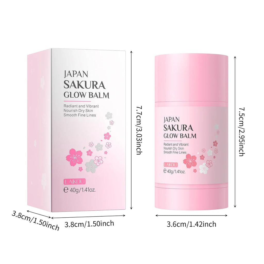 Sakura Solid Face Mask Stick Deep Cleaning Green Tea Facial Mask Reduces Blackhead Pores Oil Control Moisturizing Mud Mask 40g