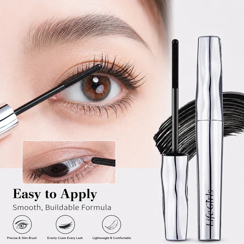 Life girls Waterproof Eyelash Primer Mascara, Lengthening Curling Lash Base, Smudge-Proof Long Lasting Black Brown Eye Makeup