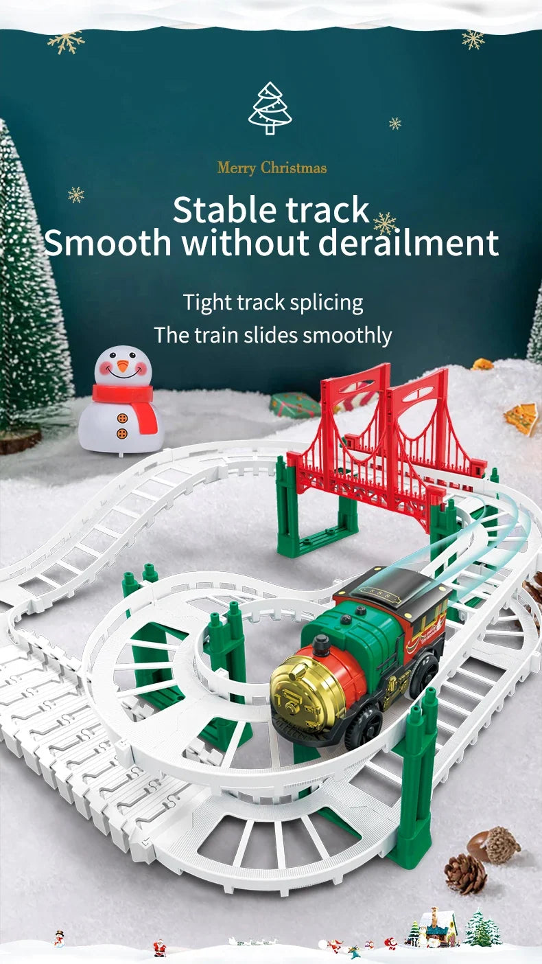 Christmas Track Car Train Toys Children Electric Track Toy Car Christmas Car Kids Educational Toys for Children Birthday Gift