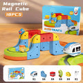 DIY Assemble Magnetic Track Train Toys for Kids Electronic Magical Rail Car Construction Children Educational Toy Christmas Gift