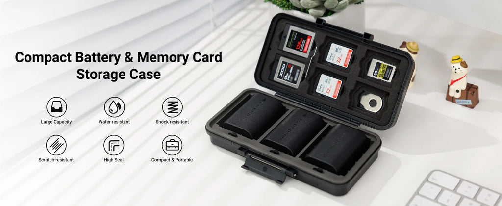 JJC Thin Micro SD Card Holder SD Card Case Wallet Credit Card Size for SD Micro SD TF Cards Hard Shell Camera Photo Accessories