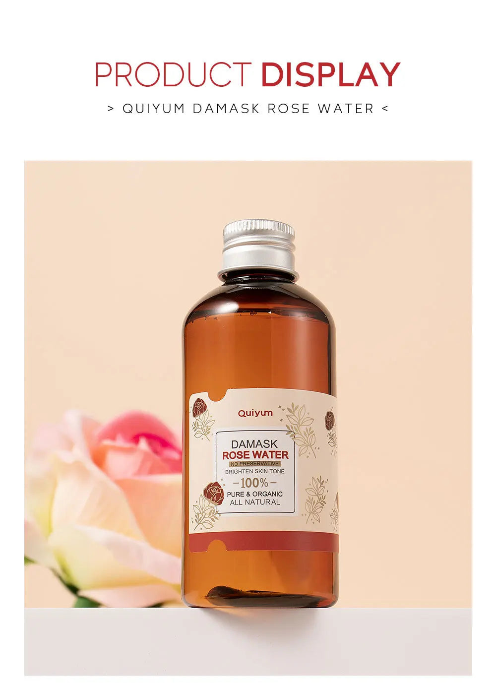 Face Care Rose Water Nourishing Skin Improve Dullness Anti Aging Facial Toner Damask Korean Skincare Products 100ml