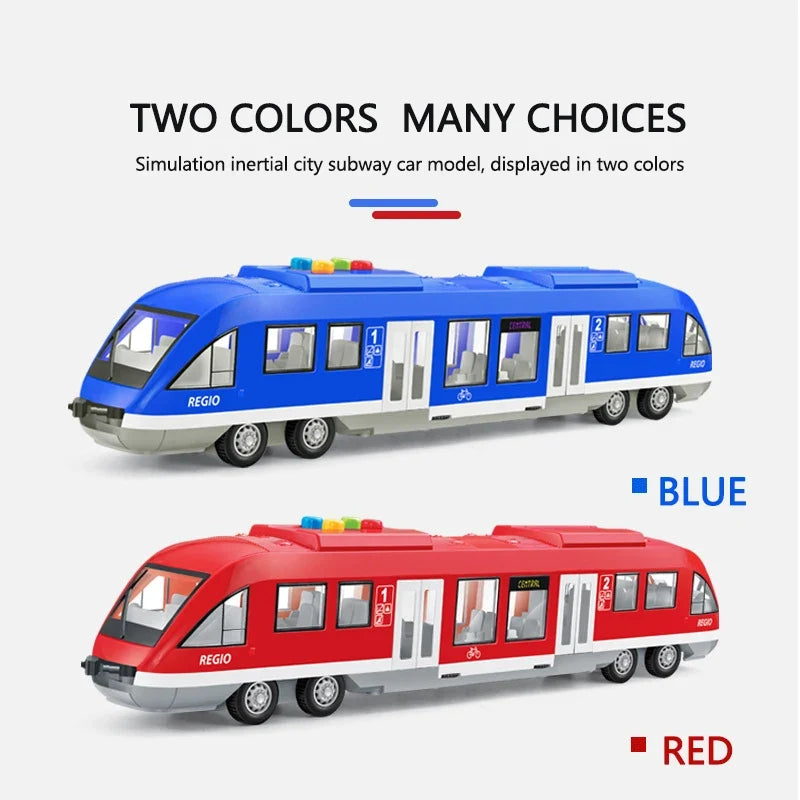 Oversized 45CM Subway Toy Model Train Simulation Light Rail Train with Light Music Toy Car Model Gifts