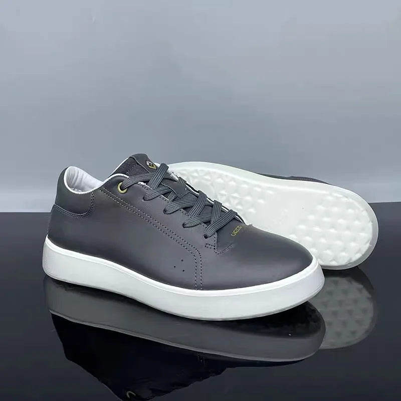 Fashion Genuine Leather Men Sneakers Breathable Comfort Classic Casual Shoes Mens Outdoor Walking Shoes Couple Footwear