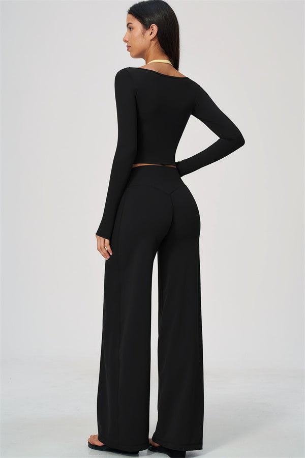 The Cascade Long Sleeve T-shirt Straight Leg Pants 2-Piece Set