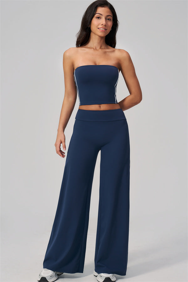 The Breathe Tube Top Straight Leg Pants 2-Piece Set