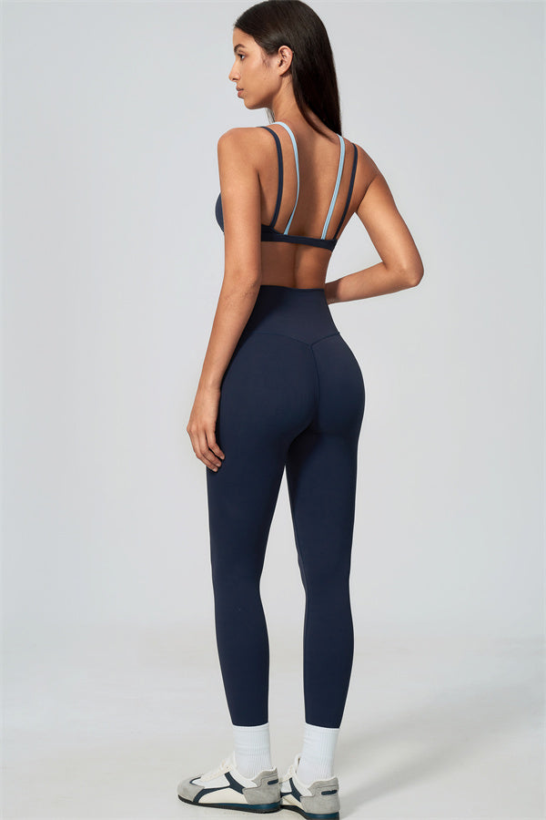 The Seraphine Layered V Sports Bra Leggings 2-Piece Set