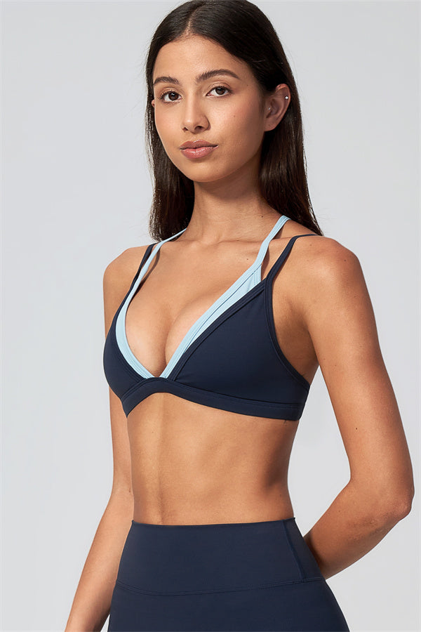 The Seraphine Layered V Sports Bra Shorts 2-Piece Set