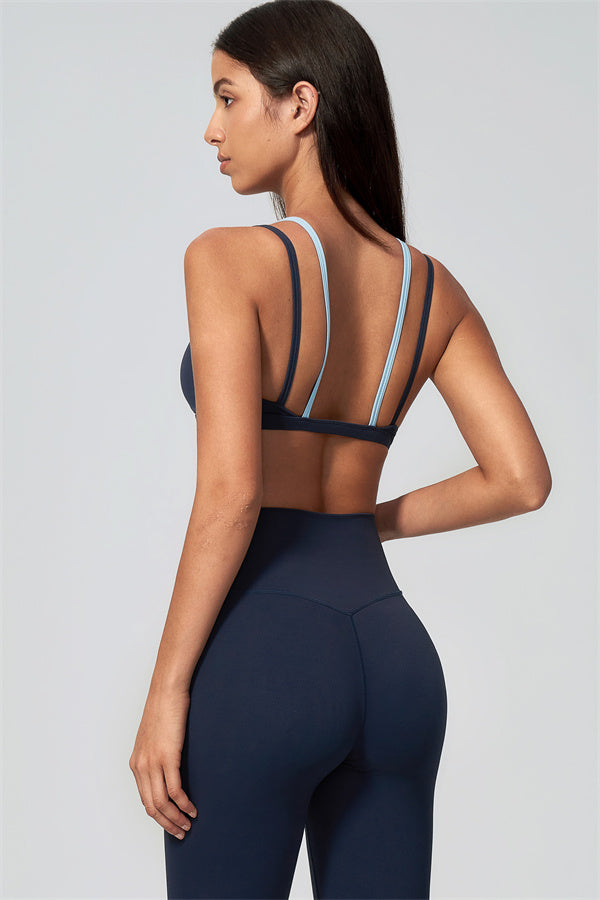 The Seraphine Layered V Sports Bra Leggings 2-Piece Set