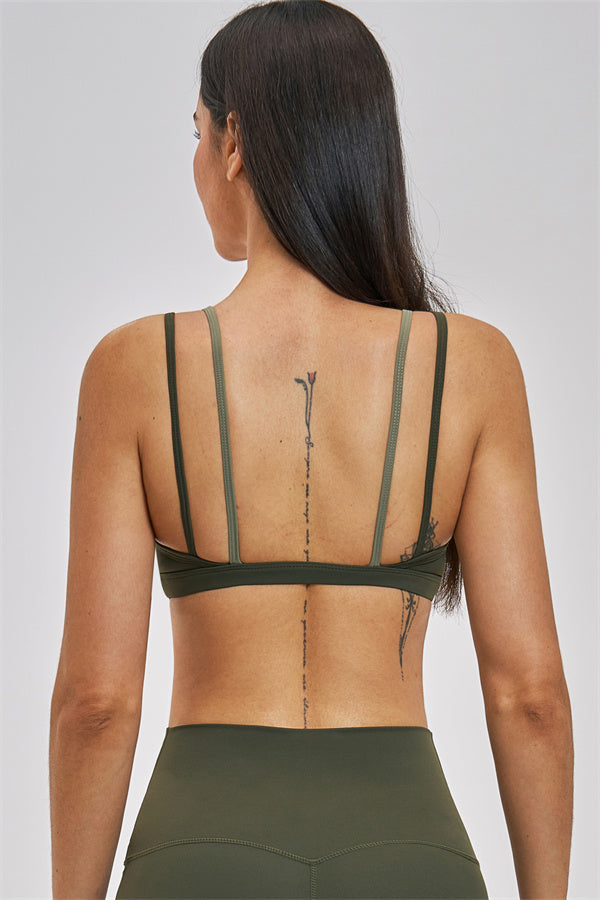 The Seraphine Layered V Sports Bra Shorts 2-Piece Set