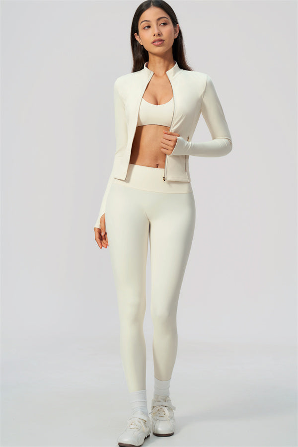 The Twirl Daring Jacket Sports Bra Leggings 3-Piece Set