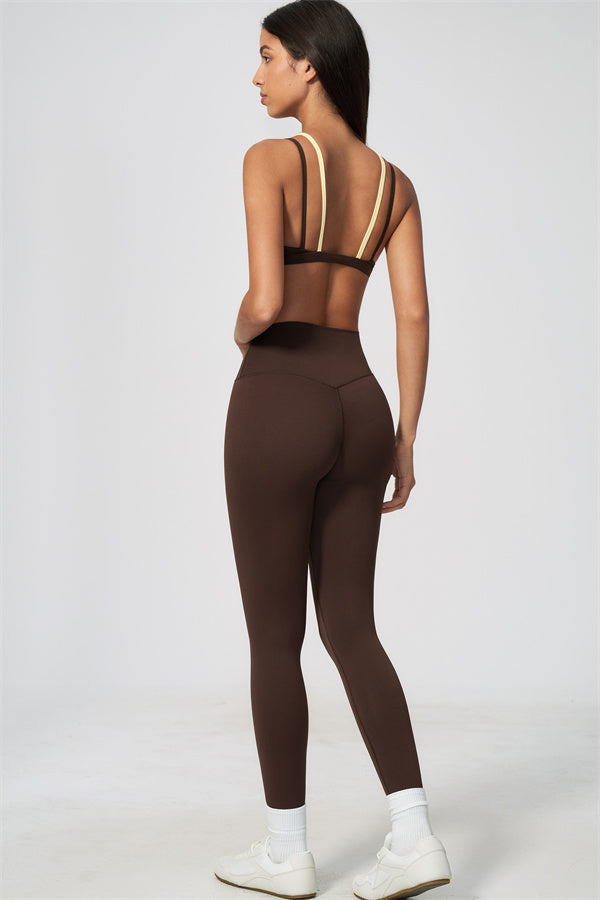 The Seraphine Layered V Sports Bra Leggings 2-Piece Set