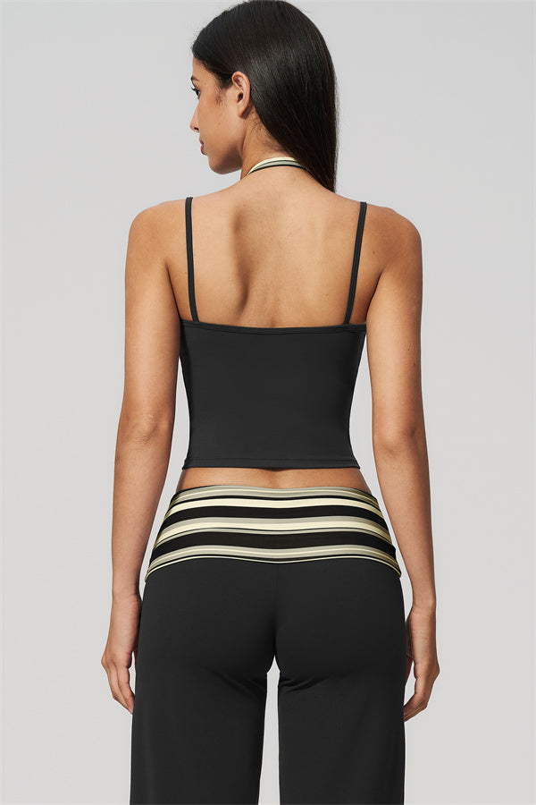 The Enliven Halter Tank Top Straight Leg Pants 2-Piece Set