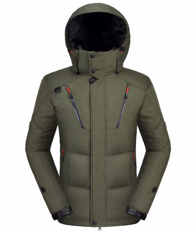 Men's Winter Slim Fit Down Jacket with Hood