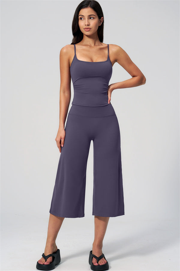 The Nexus Tank Top Wide-Leg Crop 2-Piece Set