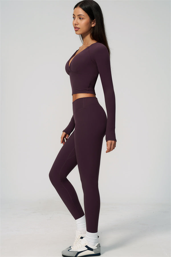 The Lox Long Sleeve Crop top Leggings 2-Piece Set