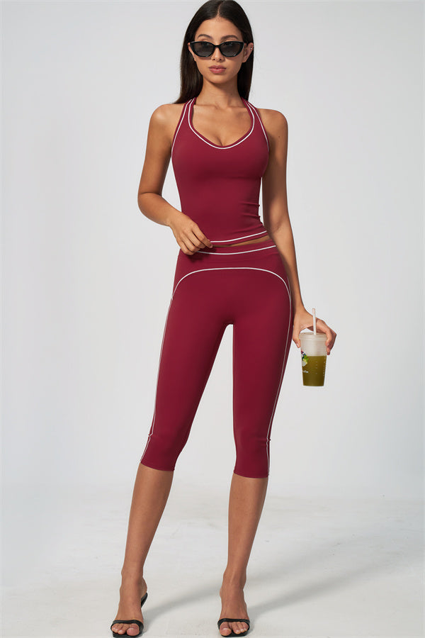The Amara Tank Top Capri Leggings 2-Piece Set
