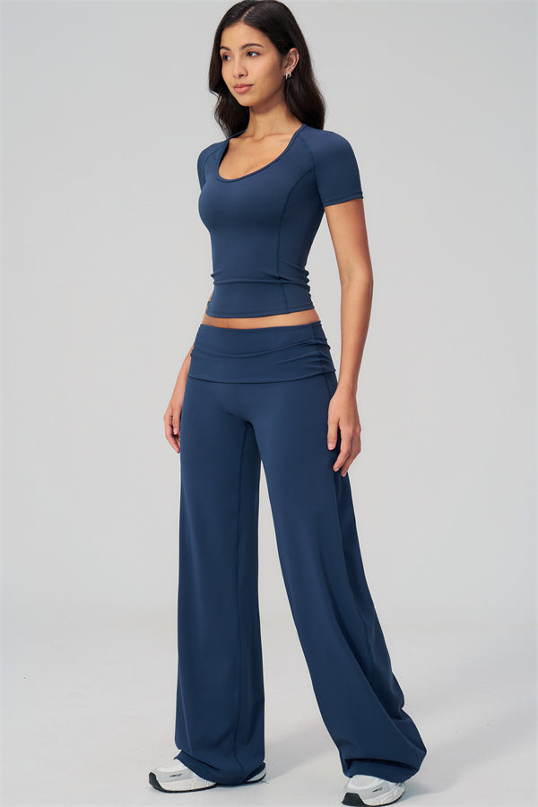 The Daring T-shirt Straight Leg Pants 2-Piece Set