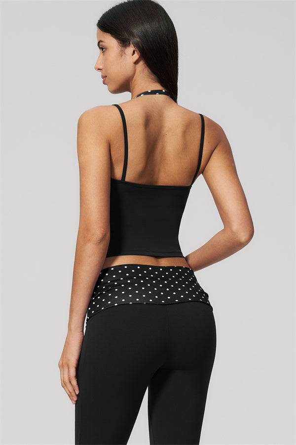 The Enliven Halter Tank Top Capri Leggings 2-Piece Set