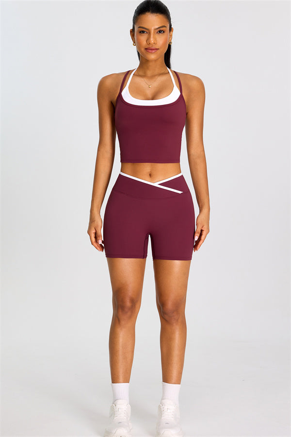 The Dwell Crop Top Shorts 2-Piece Set