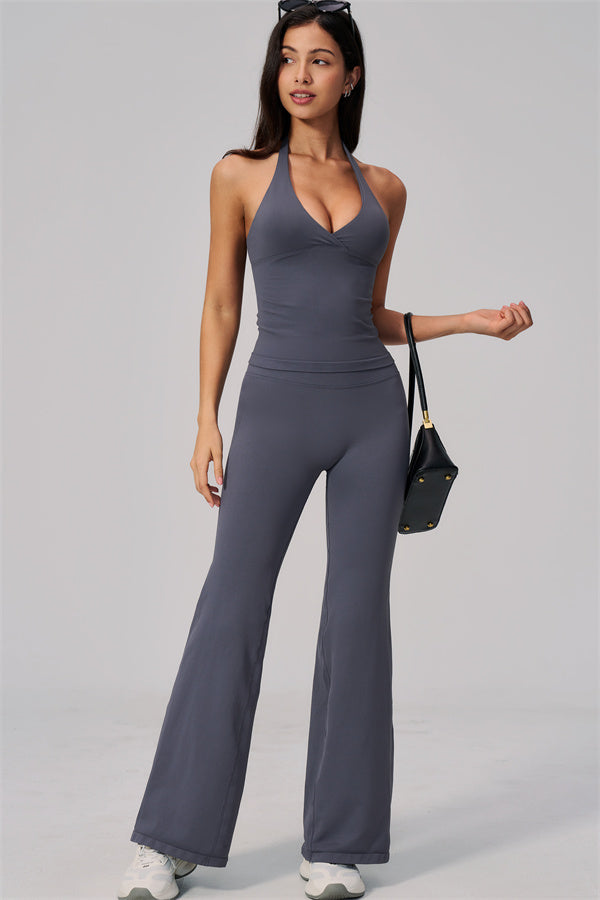 The Align V-Halter Top Flared Leggings 2-Piece Set