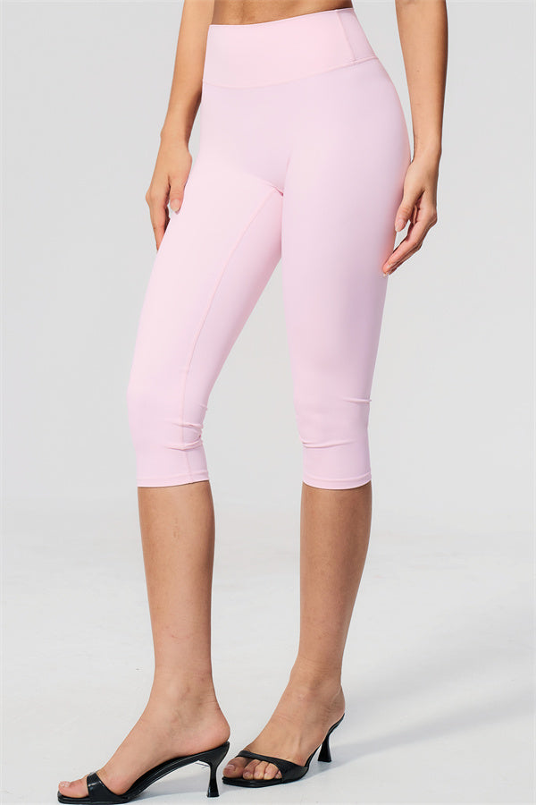 The Twirl Wide Strap Halter Crop Top Capri Leggings 2-Piece Set